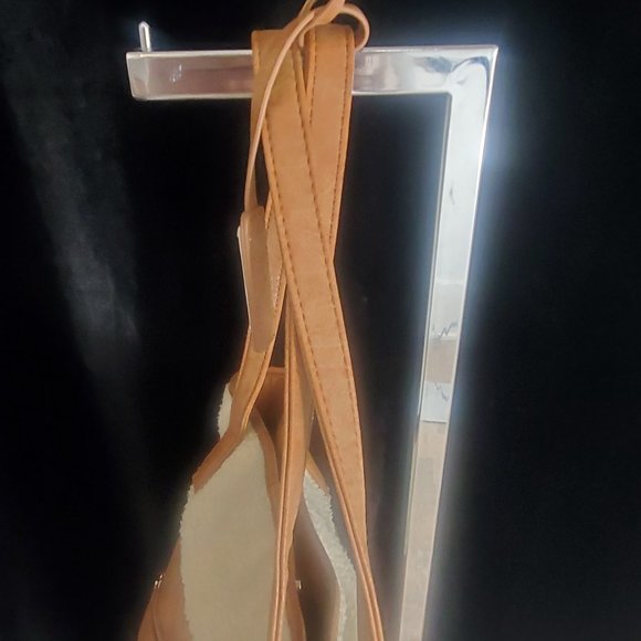 Nine West Brown Leather Shoulder Bag/Purse with FauxFur Sherpa accents - Picture 6 of 16